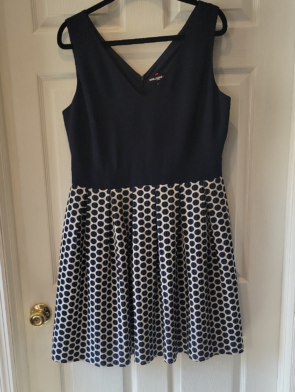 Karl Lagerfeld Navy Fit and Flare Dress